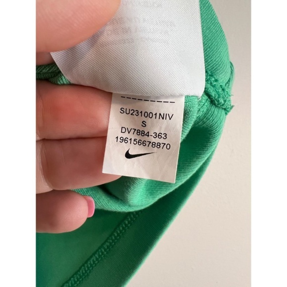 Nike Sportswear‎ Women Green Ribbed Cropped Polo Shirt DV7884-363 Mens S - Picture 7 of 7